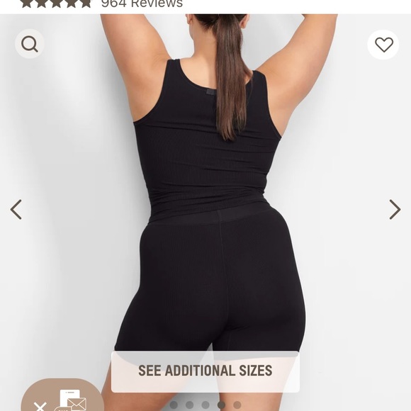 SKIMS NWT Soft Lounge Ribbed Tank - Onyx - Picture 3 of 4